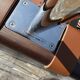 Knoll barcelona daybed mies van der rohe in cognac venezia leather, as new