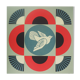Lithographie signée Shepard Fairey (Obey Giant) : Geometric Dove Red
