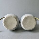 Pair of glazed ceramic lamps, 1970s-1980s