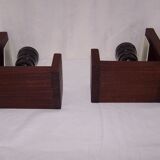 Pair of wall light Louis Kalff-Philips-teak years 60
