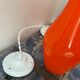 Set of three new electrified orange vintage pendant lamps