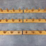 2 pine wall coat racks 4 hooks, chalet decoration