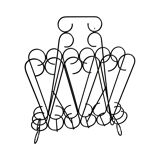 Openwork metalwork newspaper rack, Belgium 1970s