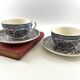 Ancien duo tasses & soucoupes GIEN décor Cachemire Bothee – Faïence France