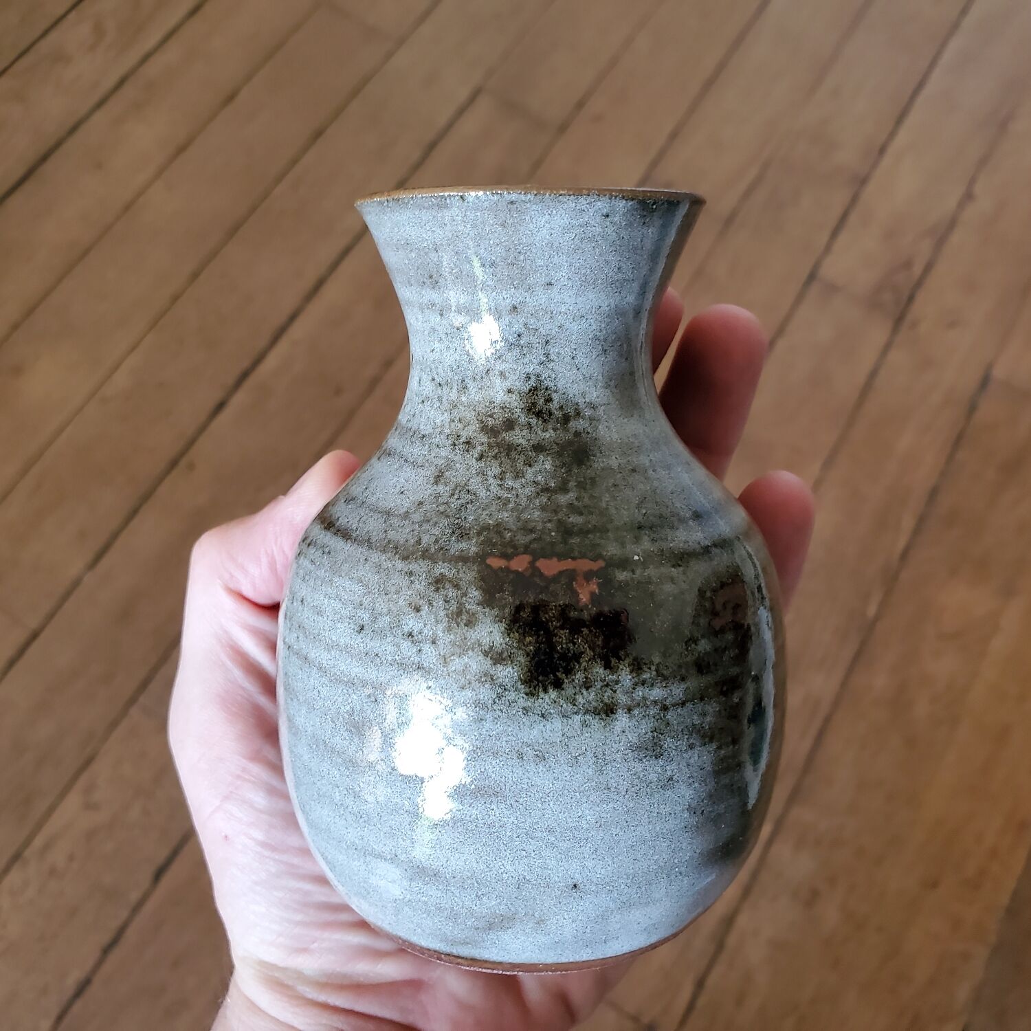 Signed sandstone vase