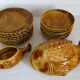 Fish service for 8 people, earthenware Sarreguemines.