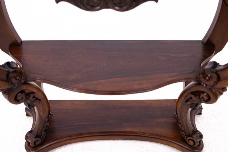 Rosewood console, France, circa 1890. After renovation.
