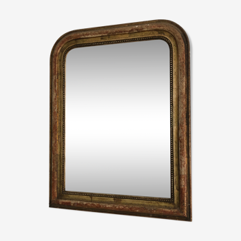 Ancien miroir de cheminée Louis Philippe 70 x 55 cm