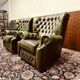 Set Springvale Chesterfield Woburn 1-seater sofa antique green