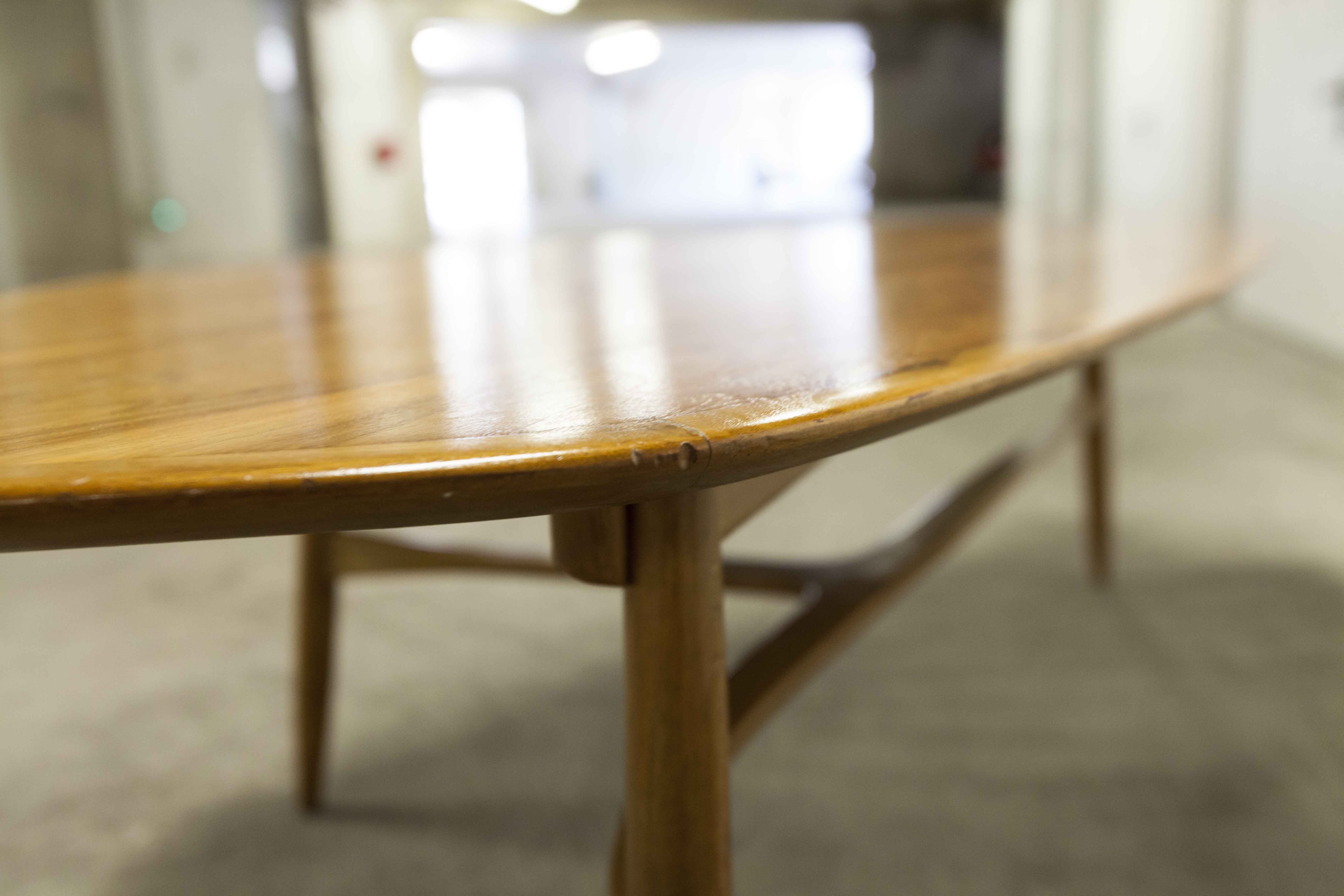 Coffee table XXL Scandinavian teak 178cm 1965