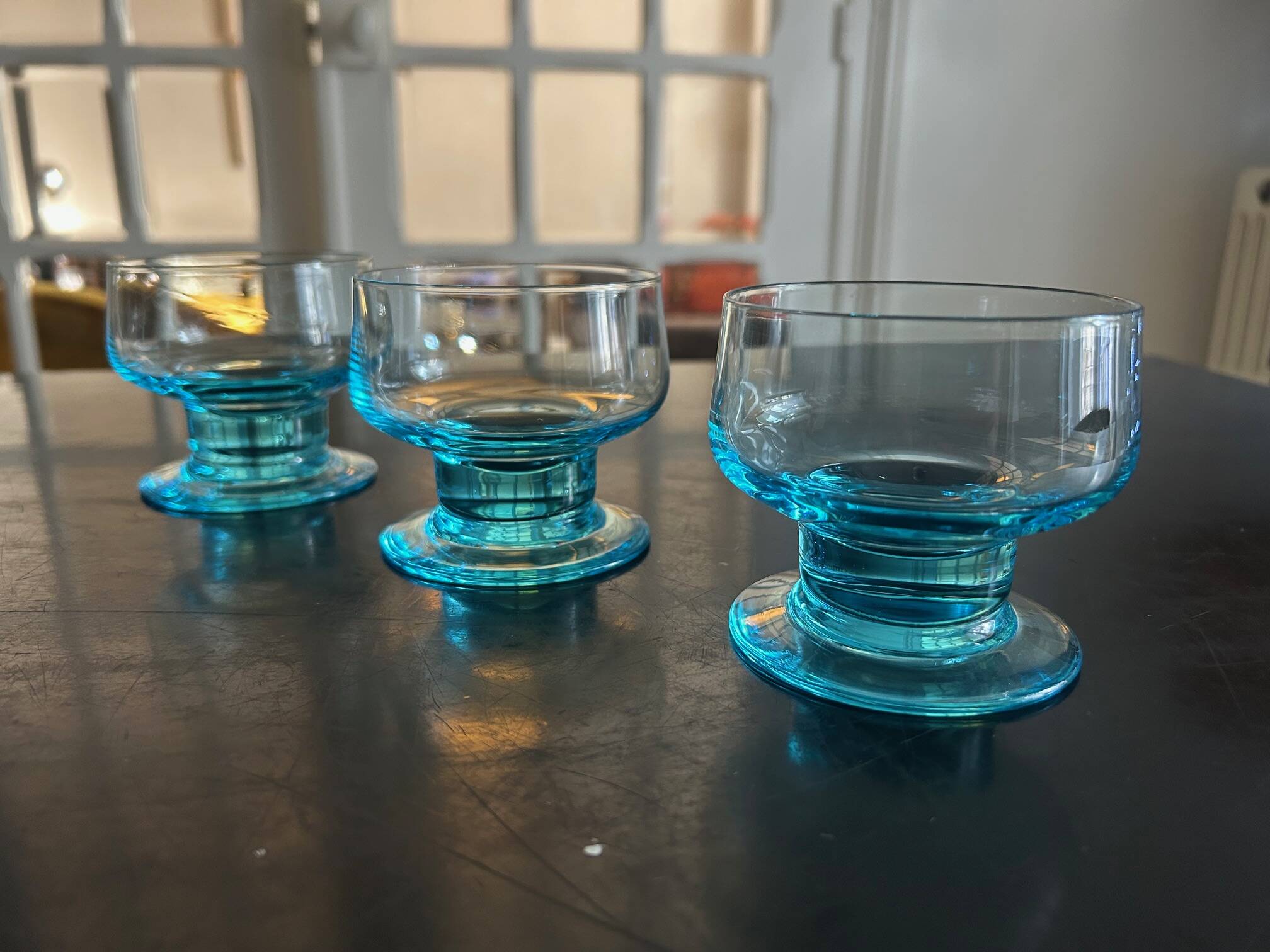 6 verres ancien des Cristalleries Lorraines