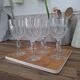 Verres à vin vintage en verre ciselé