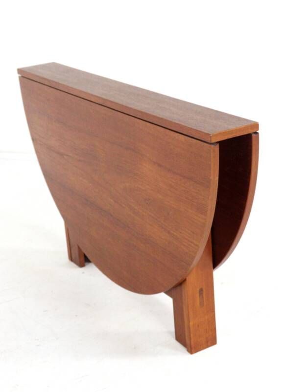 Table de salle à manger pliante en teck danois « Skovlund » - style moderne du milieu du siècle