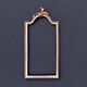 Antique Deknudt mirror in golden resin - 70 x 34 cm