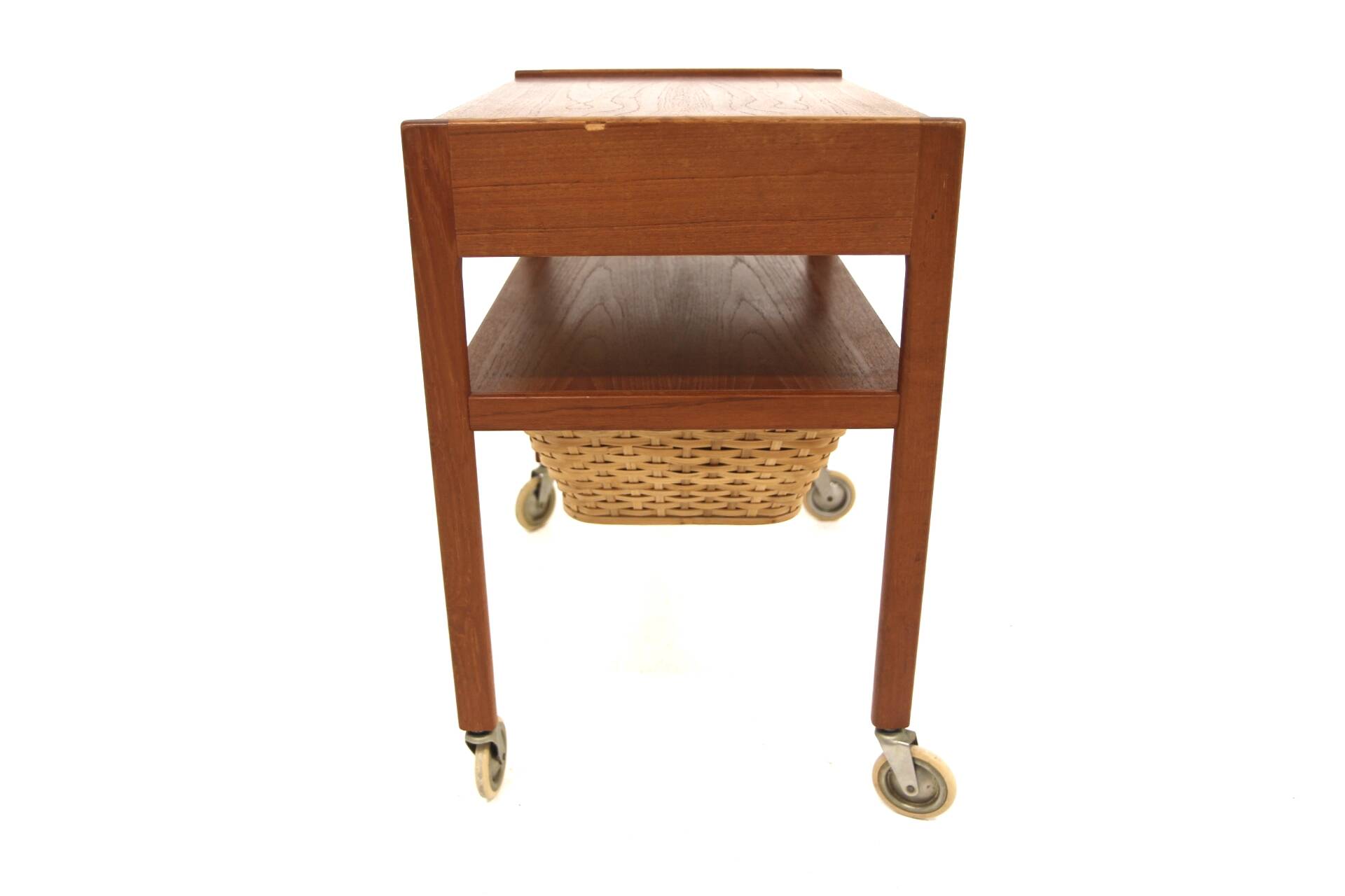 Scandinavian teak and rattan worker, Sweden, 1960s