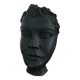 Sculpture visage en céramique noir
