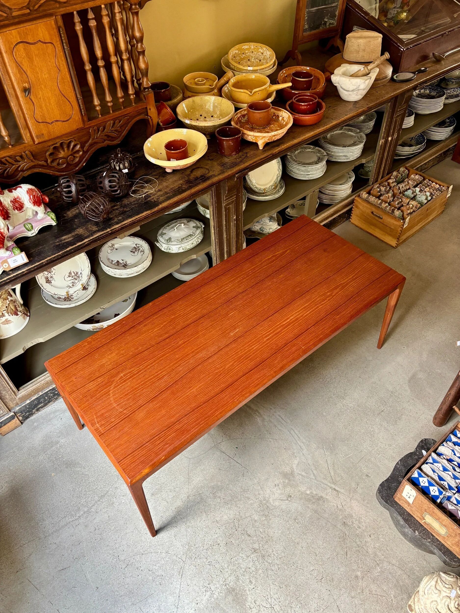Scandinavian teak coffee table attributed to Johannes Andersen, circa 1960.