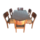 Art deco table and 6 chairs