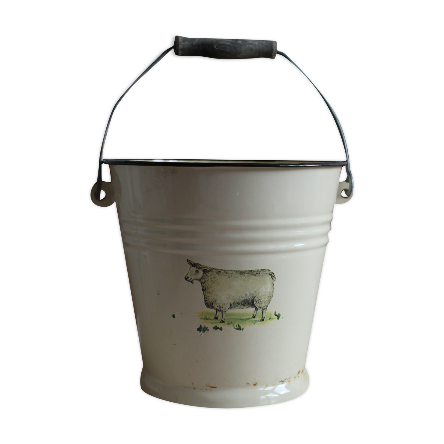 "Mouton" enamelled sheet metal bucket