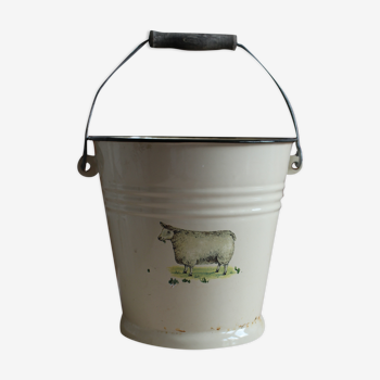 "Mouton" enamelled sheet metal bucket