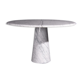 Carrara marble round dining table