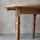 Small round beech drop-leaf table - soft country spirit