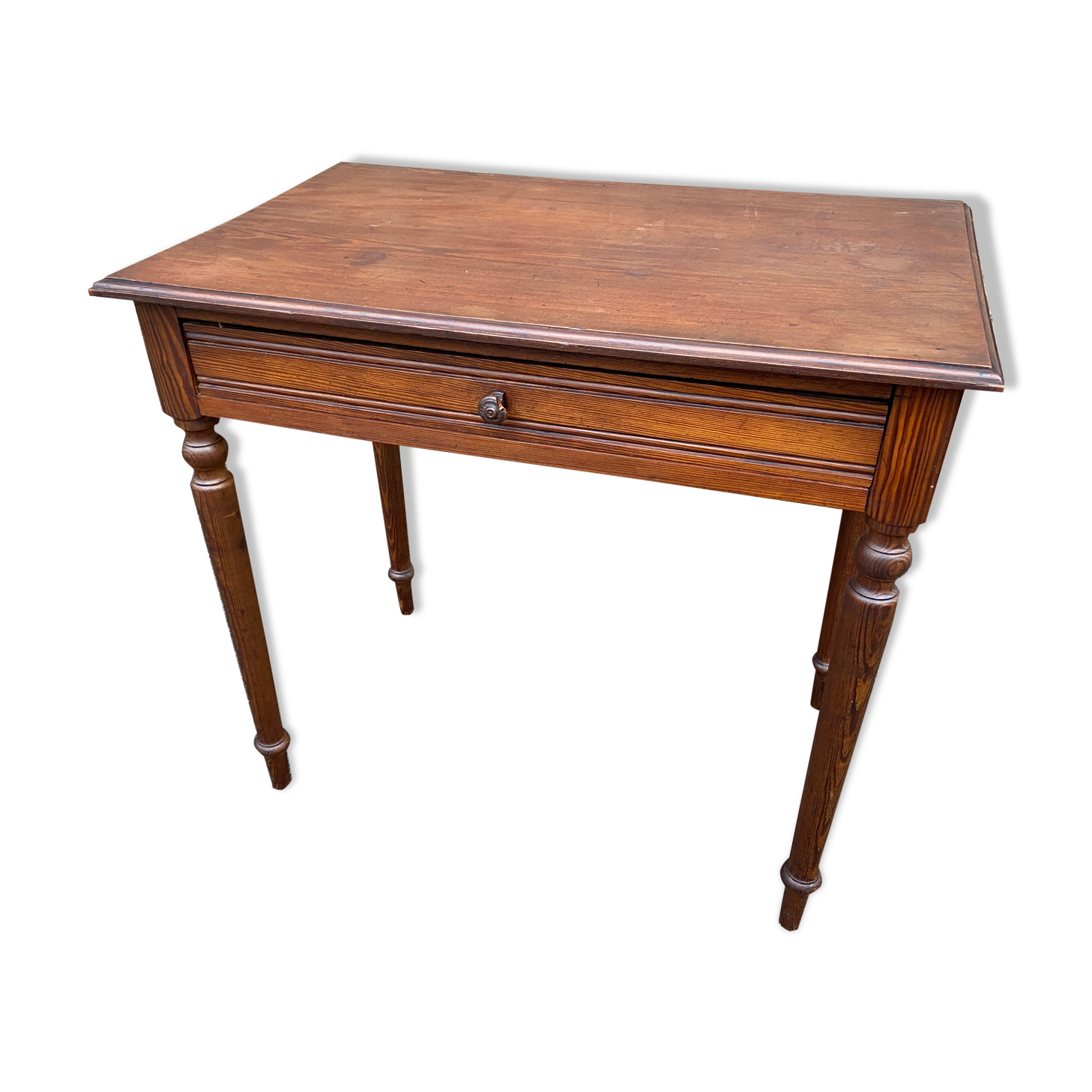 Small desk table in vintage pitchpin