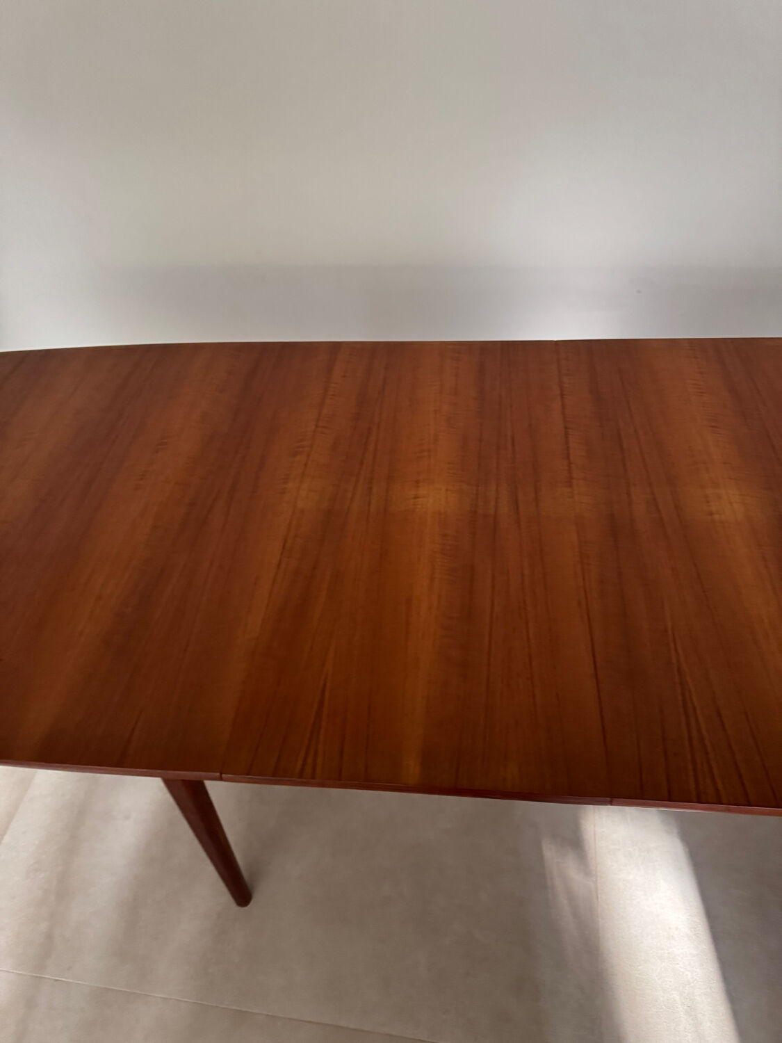 Vintage teak Scandinavian extendable dining table