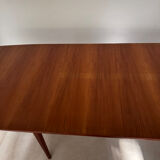 Vintage teak Scandinavian extendable dining table