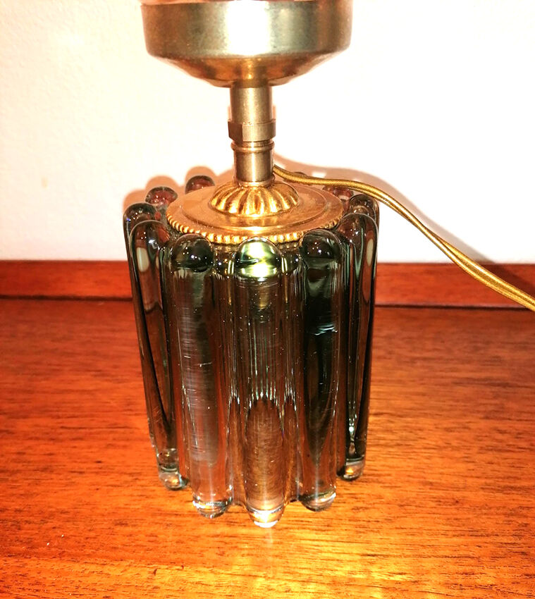 Table lamp, foot and glass lampshade, 1960