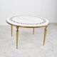 Vintage brass and white marble coffee table, 1970s