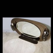 Lupi luxor oval mirror in smoked glass, 1960.70