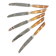 Set of knives, mid-century modern, brown bakelite, Sweden, 1950s