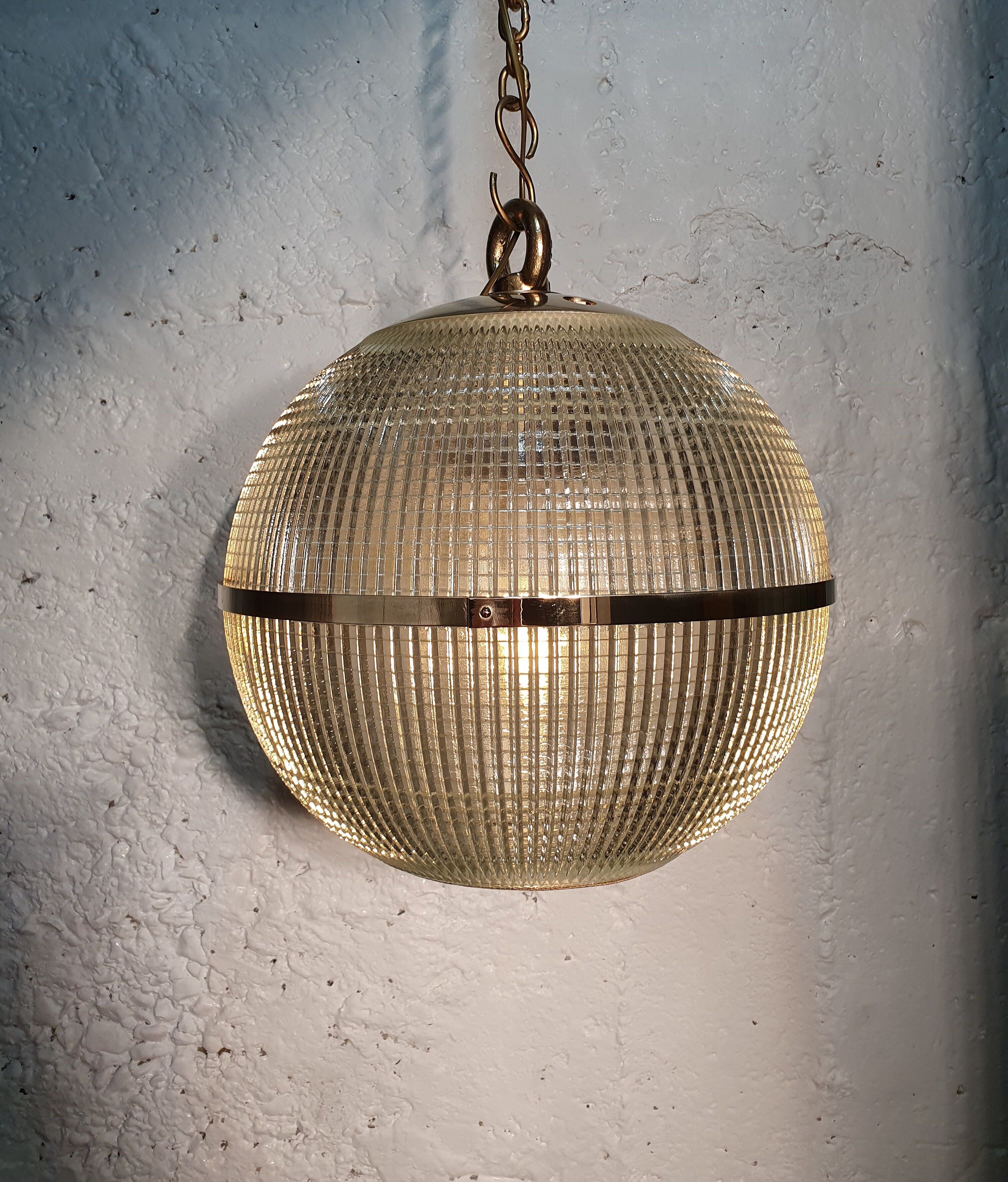 Brass Holophane globe