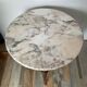 Louis XVI style side table in wood, marble and brass