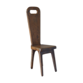 Maison Dubosq, an olive chair, 70s