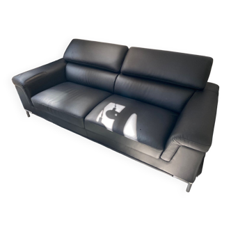 Leather sofa 3 places