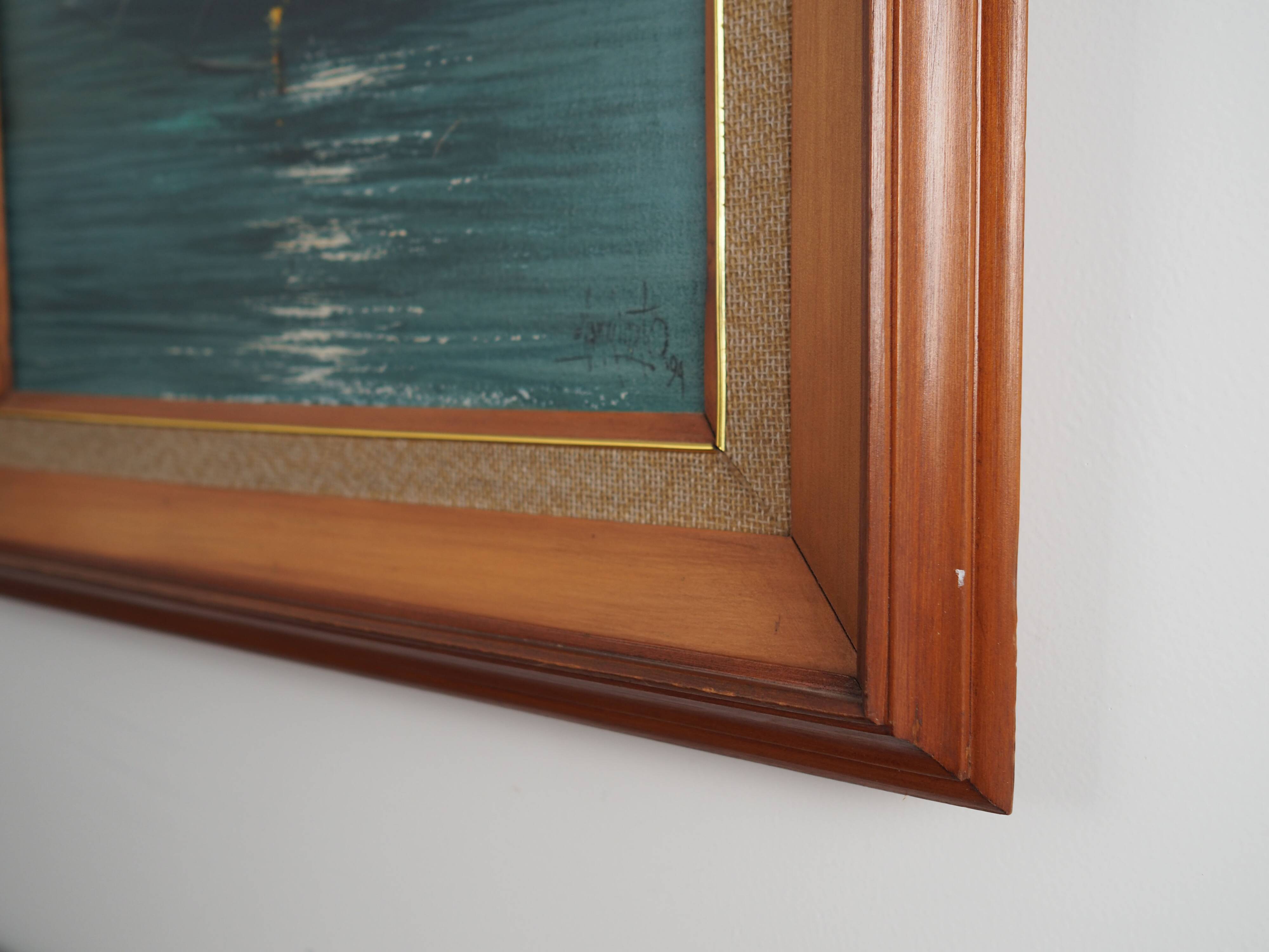 Painting „The Night Fishing”, Scandinavian design, 1970s