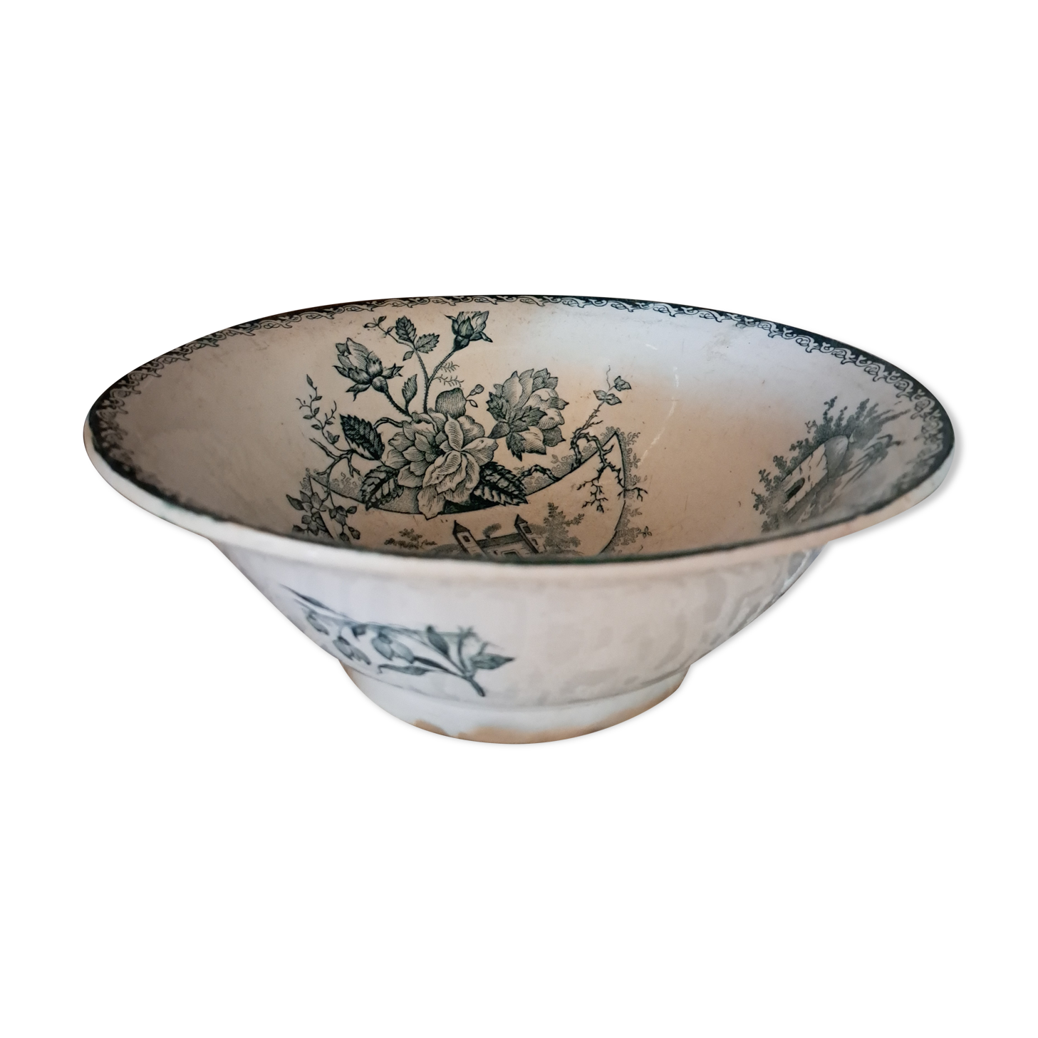 Salad bowl in iron from the Saint Amand et Hamage factory - PAYSAGE model