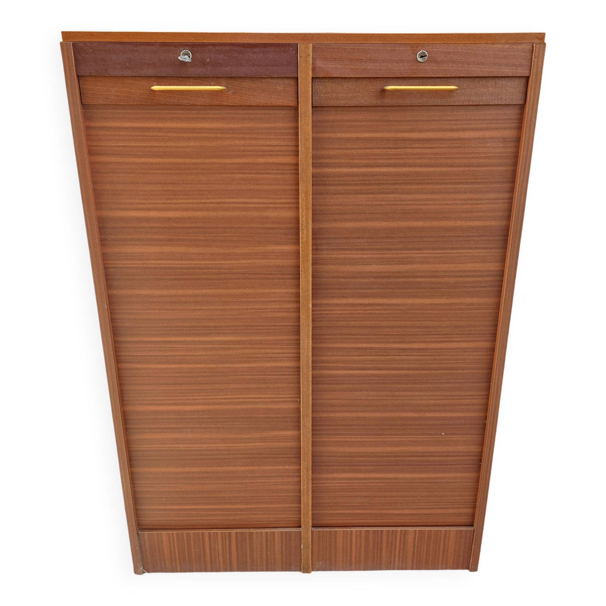 Meuble classeur à rideaux double