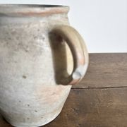 Ancien pot à graisse/vase en grès vernissé vintage – 2 anses