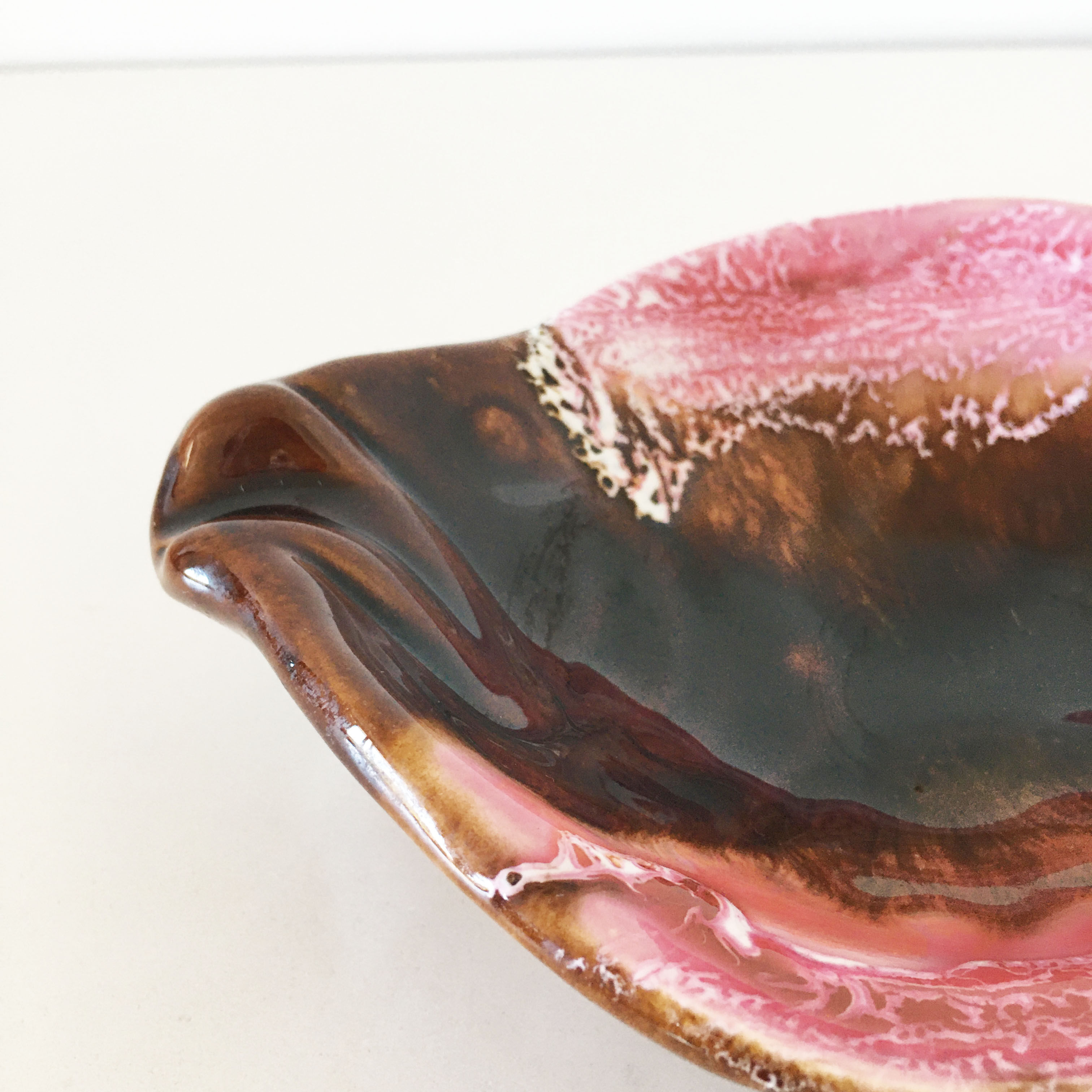 Empty pocket vintage ceramic fish