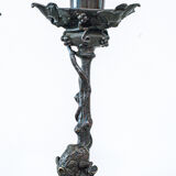 Paire de chandeliers en bronze Victor Paillard