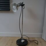 Vintage floor lamp from the mid-century, chrome, presumably 1970s.