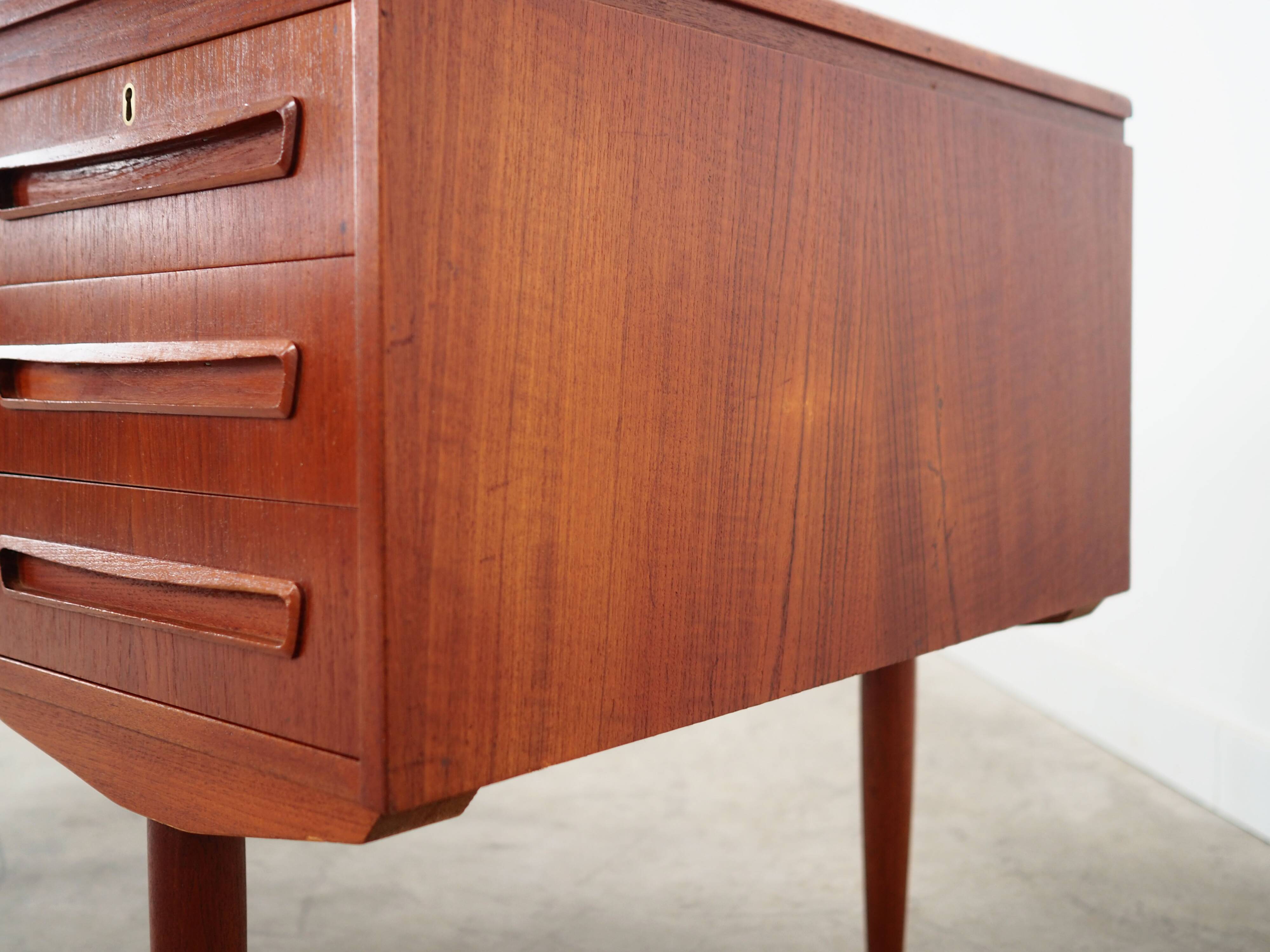 Teak desk, Danish design, 1970s, manufactured by AP Møbler Svenstrup
