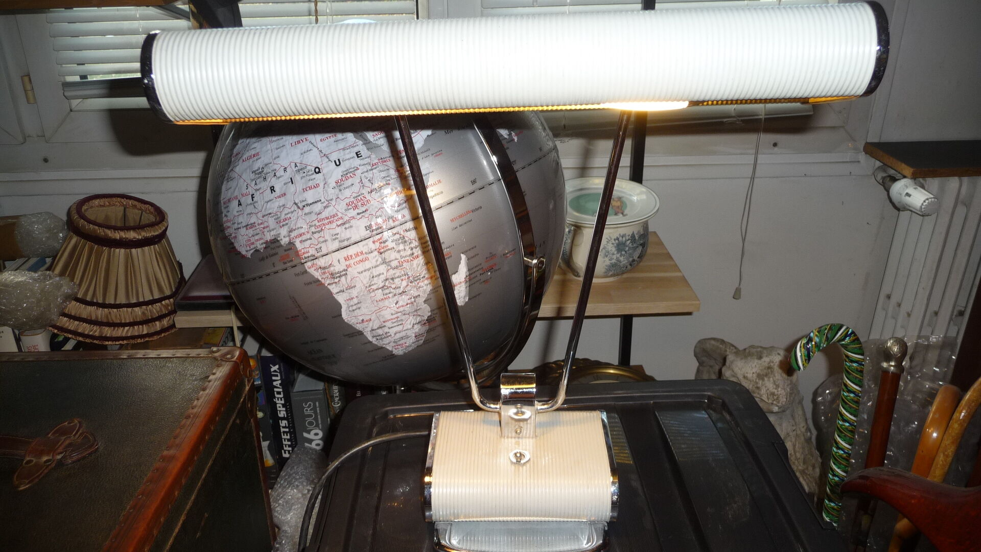 Chrome plated iron Jumo desk lamp 1930