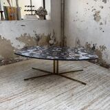 90s coffee table with Agate stone effect.