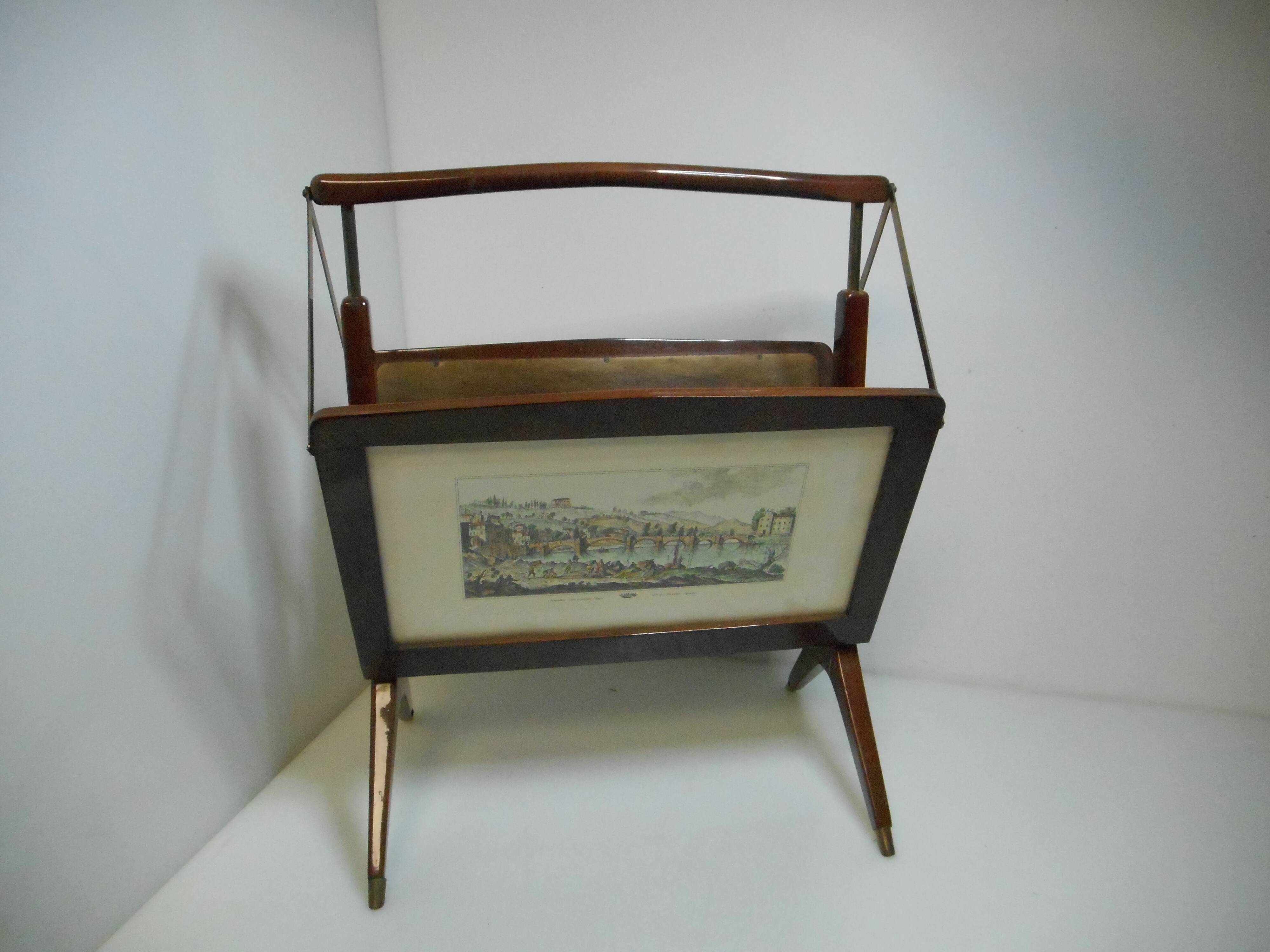 Foldable vintage magazine holder