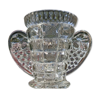 Art Deco bee-shaped vase in thick crystal