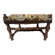 Paire de fauteuils de style Louis XIII a haut dossiers plats XX siècle